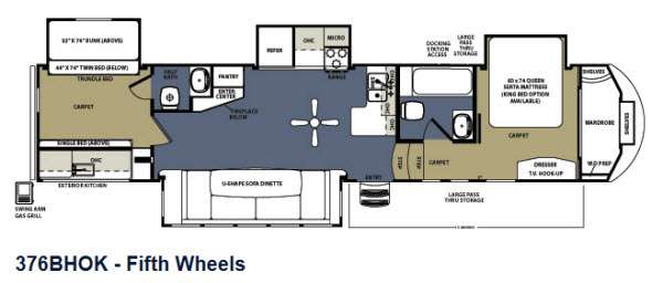 Floorplan - 2013 Forest River RV Sierra 376BHOK