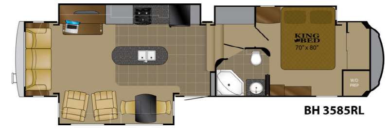 Floorplan - 2013 Heartland Bighorn 3585RL