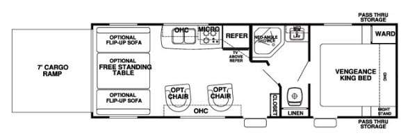 Floorplan - 2013 Forest River RV Cherokee Vengeance 25V Super Sport