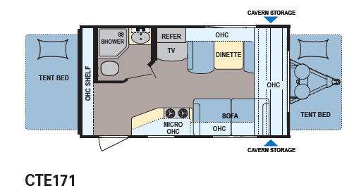 Floorplan - 2013 Dutchmen RV Coleman Explorer CTE171
