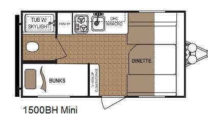 Floorplan - 2013 Dutchmen RV Aspen Trail 1500BH Mini