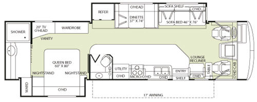 Floorplan - 2007 Fleetwood RV Bounder 35E