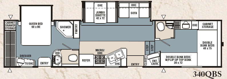 Floorplan - 2007 Coachmen RV Chaparral 340QBS