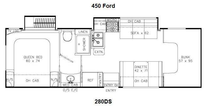 Floorplan - 2014 Coachmen RV Leprechaun 280DS Chevy 4500