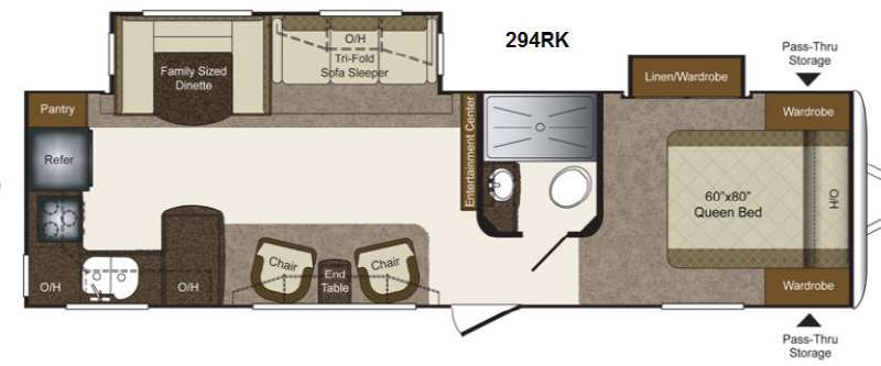 Floorplan - 2014 Keystone RV Laredo Super Lite 294RK