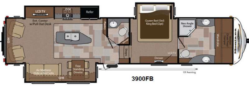 Floorplan - 2013 Keystone RV Montana Big Sky 3900 FB