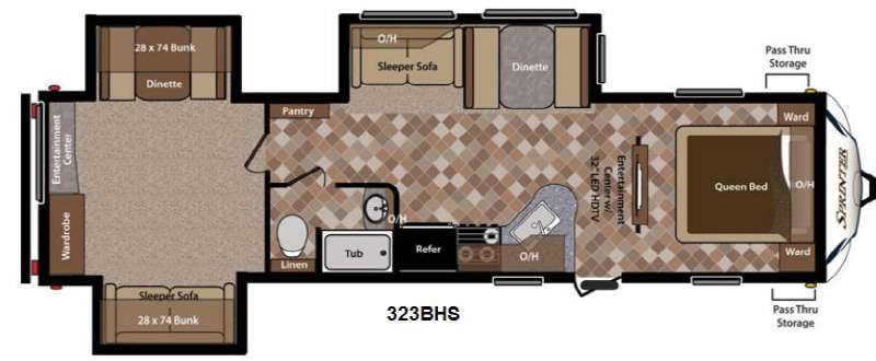 Floorplan - 2014 Keystone RV Sprinter 323BHS