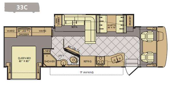 Floorplan - 2014 Fleetwood RV Bounder 33C