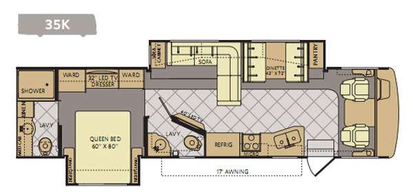 Floorplan - 2014 Fleetwood RV Bounder 35K