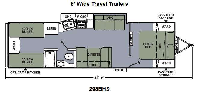 Floorplan - 2014 Coachmen RV Apex Ultra-Lite 298BHS
