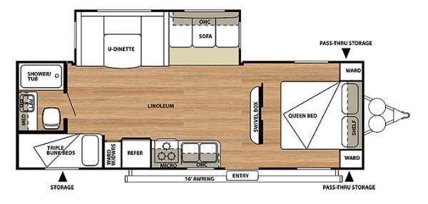 Floorplan - 2014 Forest River RV Salem 26TBUD