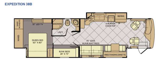 Floorplan - 2014 Fleetwood RV Expedition 38B