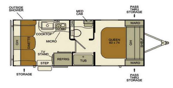Floorplan - 2014 EverGreen RV Ascend A191RD