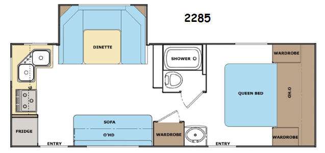 Floorplan - 2014 Lance Travel Trailers 2285