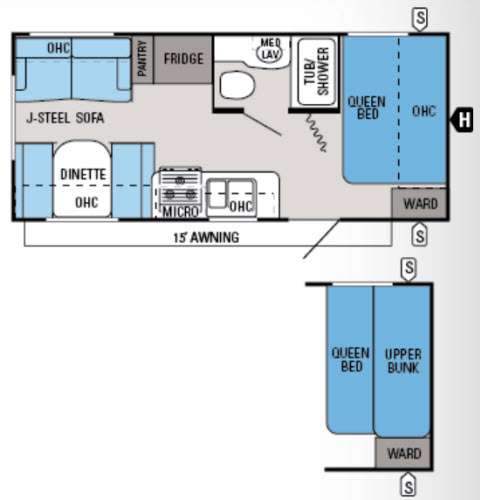 Floorplan - 2014 Jayco Jay Flight Swift 198RD