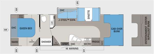 Floorplan - 2014 Jayco Greyhawk 31FK