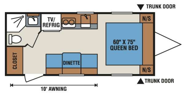 Floorplan - 2014 KZ Spree Escape E190