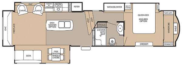 Floorplan - 2014 Forest River RV Cedar Creek 38RE