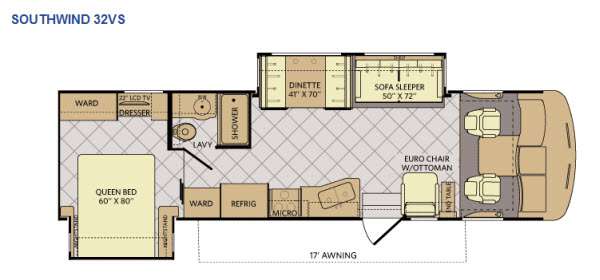 Floorplan - 2014 Fleetwood RV Southwind 32VS