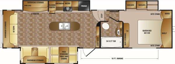 Floorplan - 2014 CrossRoads RV Cruiser CF34SS