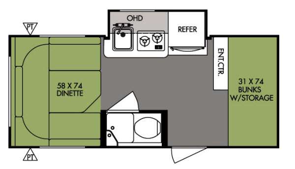 Floorplan - 2014 Forest River RV R Pod RP 176