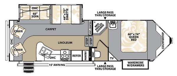 Floorplan - 2014 Forest River RV V-Cross Platinum 275VRL