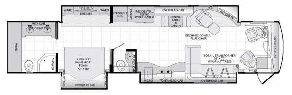 Floorplan - 2014 American Coach American Eagle 45N