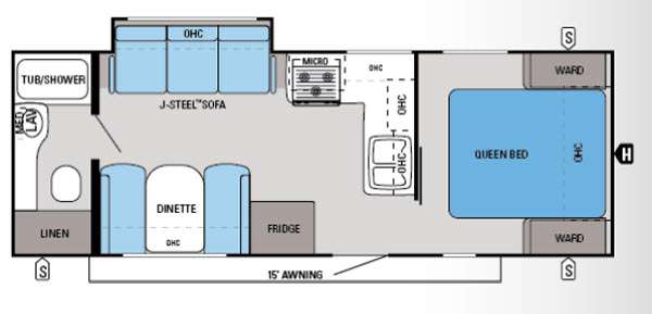 Floorplan - 2014 Jayco White Hawk 24RBS