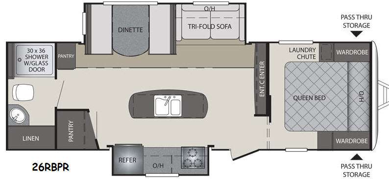 Floorplan - 2014 Keystone RV Premier Ultra Lite 26RBPR