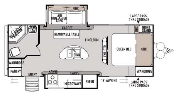 Floorplan - 2014 Forest River RV Wildwood Heritage Glen 232IS