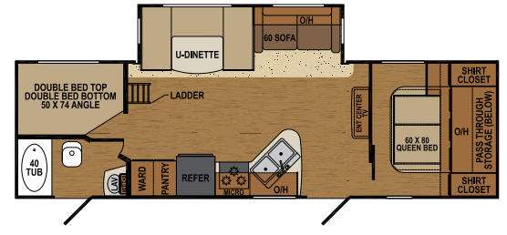 Floorplan - 2014 Augusta RV Flex AT 28BH