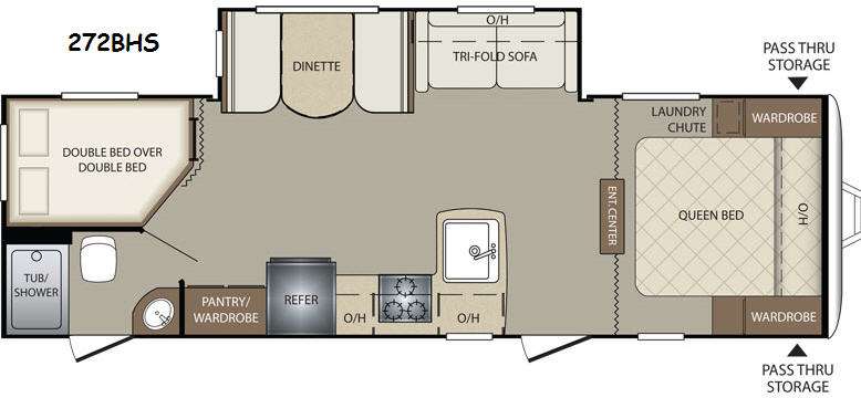 Floorplan - 2014 Keystone RV Bullet 272BHS