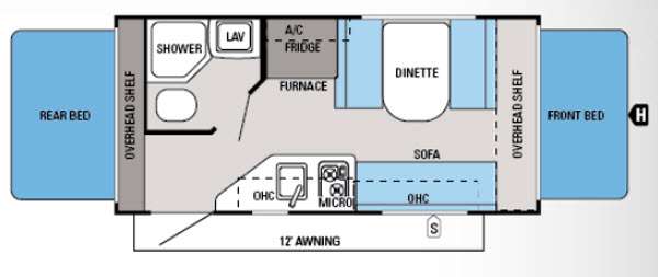 Floorplan - 2014 Jayco Jay Feather SLX 16XRB