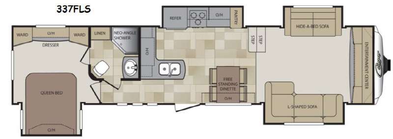 Floorplan - 2014 Keystone RV Cougar 337FLS