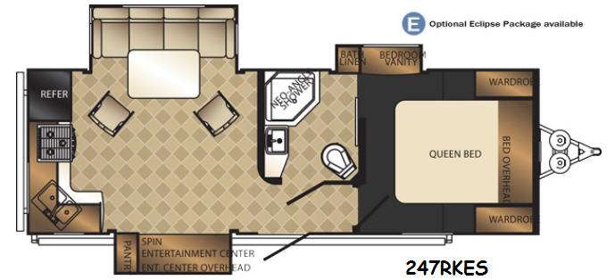 Floorplan - 2014 Palomino Solaire 247 RKES
