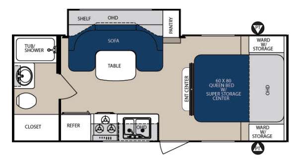 Floorplan - 2014 Forest River RV Surveyor Sport SP 220RBS