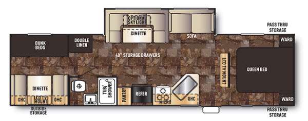 Floorplan - 2015 Forest River RV Cherokee 284BH