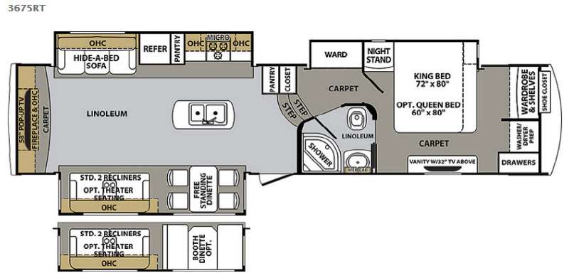 Floorplan - 2015 Forest River RV Cardinal 3675RT