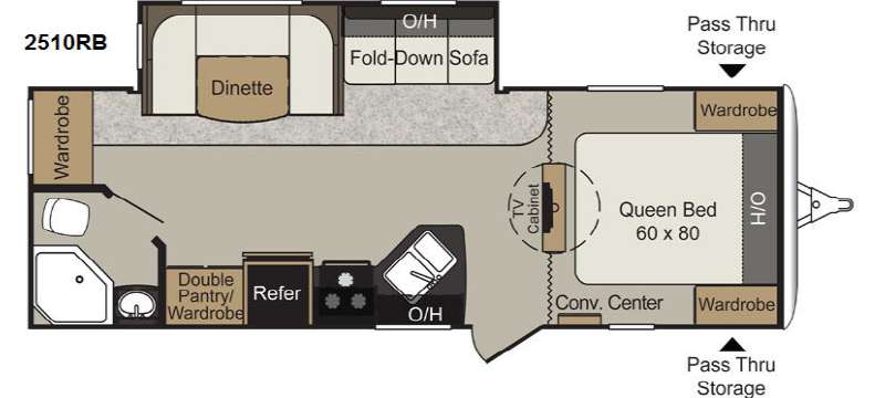Floorplan - 2015 Keystone RV Passport 2510RB Grand Touring