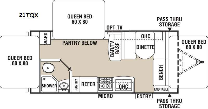 Floorplan - 2015 Coachmen RV Freedom Express 21TQX