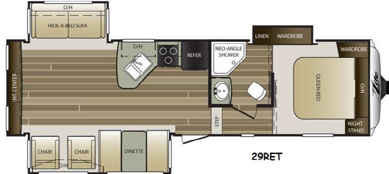 Floorplan - 2015 Keystone RV Cougar X-Lite 29RET