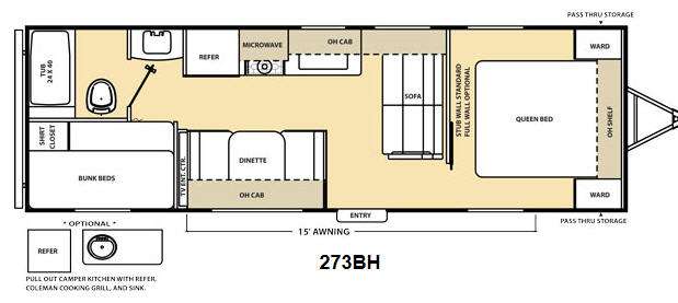 Floorplan - 2015 Coachmen RV Catalina 273BH