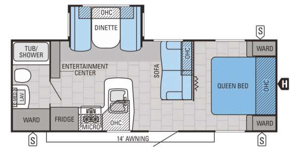 Floorplan - 2015 Jayco Jay Flight 24FBS