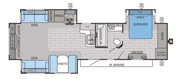 Floorplan - 2015 Jayco Eagle 338RETS