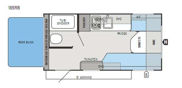 Floorplan - 2015 Jayco Jay Flight Swift SLX 165RB