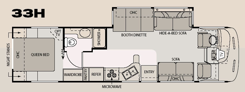 Floorplan - 2006 Four Winds RV Hurricane 33H