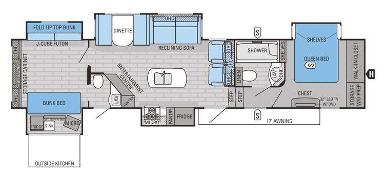 Floorplan - 2015 Jayco Eagle Premier 375BHFS