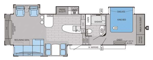 Floorplan - 2015 Jayco Pinnacle 36REQS