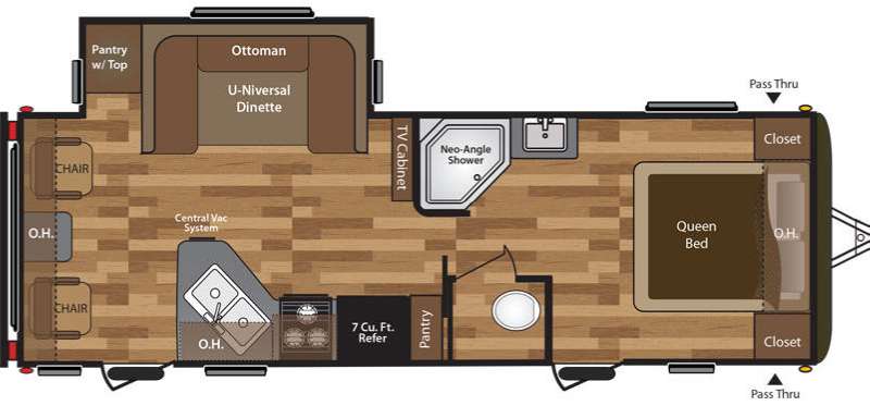 Floorplan - 2015 Keystone RV Hideout 24RLSWE