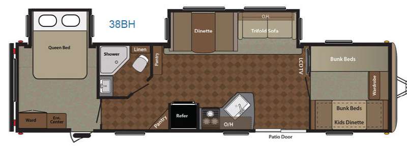 Floorplan - 2014 Keystone RV Springdale 38BH